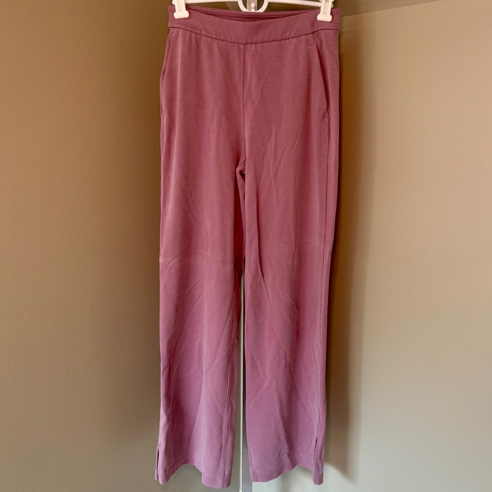 Lululemon Softstreme Pique High-Rise Straight-Leg Pant Mauve Pink XS Womens